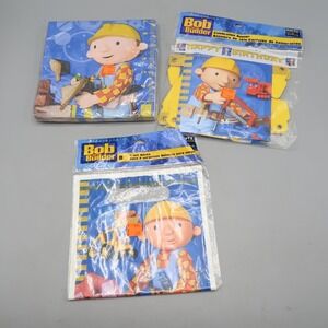 Bob The Builder NOS Birthday Party Set treat bags (8), Napkins, Banner Lot